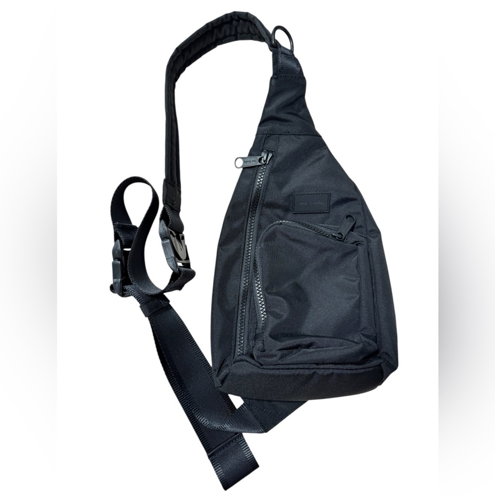 Vera Bradley Black ReActive Sling Backpack Crossbody Lightweight